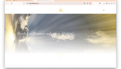 In Balance. Website for a Body and Process Oriented Therapist in Switzerland.
