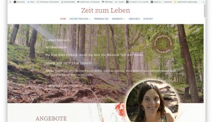 Zeit zum Leben & Naturverbindung – Website für Life/Art Process und Permakultur Angebote